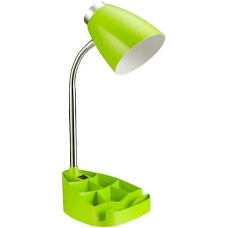 All The Rages All The RagesLD1002-GRN Gooseneck Organizer Desk Lamp with iPad Stand or Book Holder - Neon Green LD1002-GRN